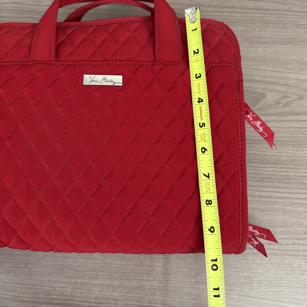 Vera Bradley Hanging Jewelry Organizer Travel Makeup Red Quilted Case Fold-up - Picture 8 of 11